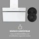 Вытяжка угловая Klarstein Alina 60см 600 м³ Led цветная RGB наклонная стеклянная мощная настенная вытяжка - изображение 12