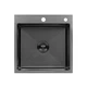 Кухонна мийка Kroner 500х500 KRP Schwarze 5050HM PVD (3.0/1.0 мм) чорна - зображення 1