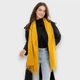 Женский шарф шерстяной желтый палантин однотонный желтого цвета куркумы мягкий из кашемира с бахромой sky cashmere 180х70 см - изображение 5