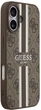Панель Guess 4G Printed Stripes MagSafe для Apple iPhone 17 Brown (3666339491406) - зображення 4