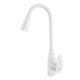 Смеситель для кухни PLAMIX CEZAR-011-B SET WHITE REFL.WHITE с силиконовым изливом, с подведением (PM0718) - изображение 1