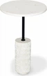 Стол журнальный ø 35 см, Tilt White banswara marble - изображение 3