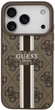Etui plecki Guess 4G Printed Stripes MagSafe do Apple iPhone 17 Pro Max Brown (3666339491437) - obraz 3