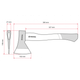 Топор 600 г, ручка пекан, 48-57 HRC INTERTOOL HT-0256 - изображение 6