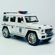 Металева машинка патрульної поліції Mercedes Gelandewagen G-Class 1:24 інерція, світло, звук Авто Експерт - зображення 1