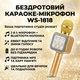 Беспроводной караоке-микрофон Bluetooth DM WS1818 с динамиком и эффектом эха, Желтый - изображение 1