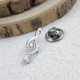 Значок (пин) BROCHE брошь бижутерия Музыка Скрипичный ключ серебристый BRGV114485 - изображение 3