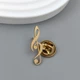 Значок (пин) BROCHE брошь бижутерия Музыка Скрипичный ключ золотистый BRGV114486 - изображение 4