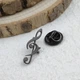 Значок (пин) BROCHE брошь бижутерия Музыка Скрипичный ключ чёрный BRGV114487 - изображение 2