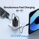 Мережевий зарядний пристрій Baseus Cube Fast Charger Type-C+USB 30W Cluster Black EU (P10111404113-00) - изображение 3