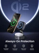 Магнітна зарядна станція UGREEN MagFlow Qi2 2-в-1 (Складна), 15W, Для iPhone/AirPods, Сіра - зображення 7