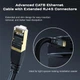 Патч-корд Ethernet Cat8 40Gbps (15 см), Екранований, Для роутера/модема, Чорний - зображення 4