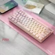 Клавиатура AULA F3061 Розовая с RGB Игровая Проводная Мембранная с Подсветкой Клавиш. Мини Формат. С Функциональными Клавишами и Подставкой на Телефон - изображение 2