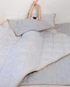 Одеяло из овечьей шерсти мериносов Goodnight MERINO - Всесезонное Серое в Полоску 180х200 см. - изображение 8