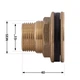 Врізка до баку латунна 1"З (жовт.) SD40025 Thermo Alliance - зображення 2
