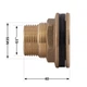 Врізка до баку латунна 1"З (жовт.) SD40025 Thermo Alliance - зображення 5