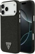 Etui plecki Guess Glitter Triangle Logo MagSafe do Apple iPhone 17 Pro Max Black (3666339516826) - obraz 1