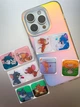 Набор парных объемных 3D наклеек «Tom & Jerry Pink» стикер для декора телефона, ноутбука, блокнота - изображение 2