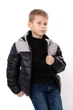 Зимова куртка для хлопчика з капюшоном та комбінованими вставками NoBrand 158 Чорний (p-19179-227285) - зображення 2