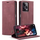 Чехол-книжка CaseMe из нубука для Xiaomi Redmi Note 12 Pro+ Plus 5G Бордовый - изображение 6