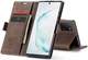 Чохол-книжка CaseMe із нубуку для Samsung Galaxy Note 10 Lite Темно-коричневий - зображення 7