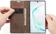 Чохол-книжка CaseMe із нубуку для Samsung Galaxy Note 10 Lite Темно-коричневий - зображення 11