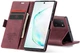 Чохол-книжка CaseMe із нубуку для Samsung Galaxy Note 10 Lite Бордовий - зображення 8