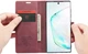 Чохол-книжка CaseMe із нубуку для Samsung Galaxy Note 10 Lite Бордовий - зображення 7