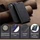 Чехол-книжка CaseMe из нубука для iPhone 15 Черный - изображение 5