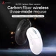Игровая беспроводная мышь Ajazz AJ199 Carbon Fiber BLACK, RGB, Tri-Mode (2.4 GHz / Bluetooth / USB-C), 12 000 DPI, лёгкая - изображение 2