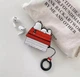 Чехол для Apple AirPods 4 ,чехол для эирподс 4 Snoopy Cartoon силиконовый 3D чехол с карабином, защита от ударов и царапин - изображение 4