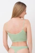 Бесшовный топ на тонких бретелях Giulia CAMI TOP S/M Green-kohlrabi, женский топ из микрофибры - изображение 3