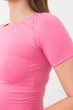 Топ с коротким рукавом и круглым вырезом Giulia CROP T-SHIRT S/M Pink-bubblegum для фитнеса и йоги - изображение 6