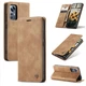 Чехол-книжка CaseMe из нубука для Xiaomi 12/12x Светло-коричневый - изображение 2
