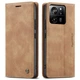 Чохол-книжка CaseMe із нубуку для Xiaomi 13T/Pro Світло-коричневий - зображення 8
