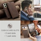 Чехол-книжка CaseMe из нубука для Xiaomi 14T Тёмно-коричневый - изображение 4