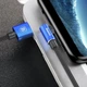 Кабель Baseus MVP Elbow microUSB CAMMVP-A03 (L Shape) Blue 1м - изображение 5