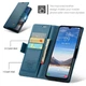 Чехол-книжка CaseMe из нубука для Samsung A05s Бирюзовый - изображение 4