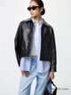Куртка из экокожи UNIQLO на пуговицах 1159854380 (Черный XXL) - изображение 1