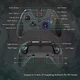 Геймпад бездротовий (Bluetooth) з подвійною вібрацією, RGB Ajazz AG110 White Blue (AG110WB) - зображення 4