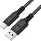 Кабель Acefast C17-04 USB 2.0 USB to Type-C M 1.2m 3A 60W silicone Black (6974316284178) - изображение 1