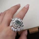 Винтажное регулируемое кольцо с кисточками и цветочным узором - изображение 2