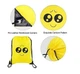 Наплічна сумка - мішок на шнурку Fashionwu Emoji, 6 штук - зображення 3