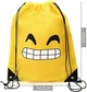Наплічна сумка - мішок на шнурку Fashionwu Emoji, 6 штук - зображення 4