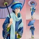 Аниме фигурка Vocaloid Вокалоид Kaito Кайто в кимоно и с зонтом, 25 см (VOC 0053) - изображение 1