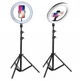 Профессиональная светодиодная кольцевая лампа Ring Light A390 39см 40Вт + пульт управления + штатив 2 метра - изображение 1