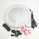 Набор блогера 4 в 1 кольцевая лампа Ring Light Ra-95 26см с зеркалом и держателем смартфона + Штатив 2м + Bluetooth пульт + Микрофон петличка - изображение 8