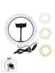 Набор блогера 4в1 Кольцевая лампа Ring Light 20см со штативом 2м + микрофон петличка + пульт Bluetooth - изображение 2