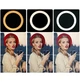 Кольцевая светодиодная лампа на триподе Ring Light 16см с держателями для двух телефона - изображение 8