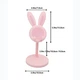 Тримач для телефона зайчик, рожевий та білий, пластиковий - зображення 3